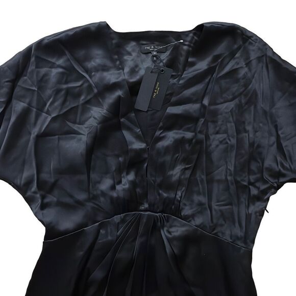 rag & bone Black Eloise Mini Dress Size 10 NWT - Picture 9 of 16